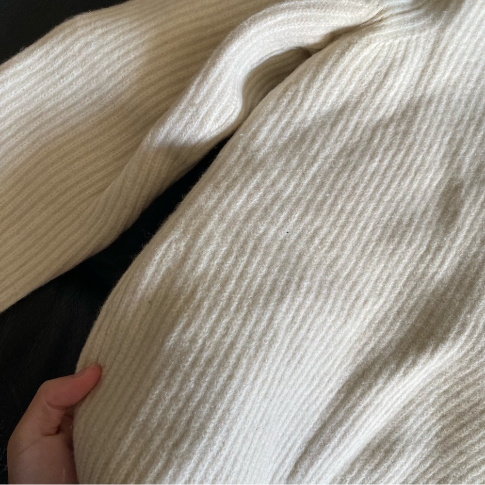 CUYANA Ribbed Open Back Sweater in Cream Size Small - Picture 8 of 8